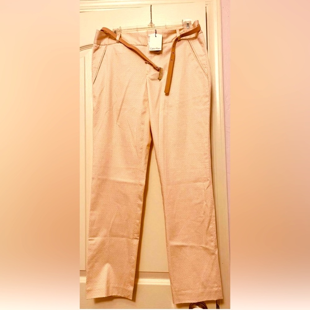 New Calvin Klein esssential skinny pants with belt size 6
